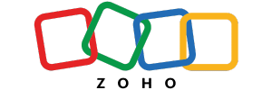 Logo of Zoho, four squares